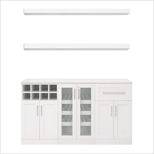 White 6-Piece Cabinet Set