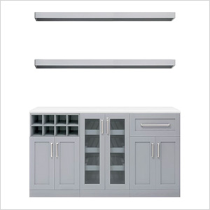Grey 6-Piece Cabinet Set - 21"