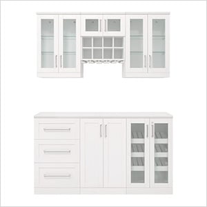 White 7-Piece Cabinet Set