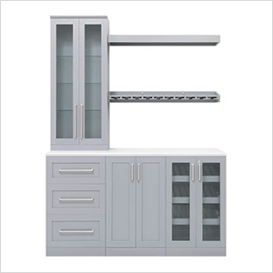 Grey 7-Piece Cabinet Set - 21"