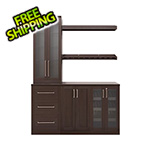 NewAge Home Bar Espresso 7-Piece Cabinet Set