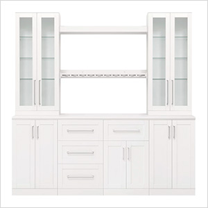 White 9-Piece Cabinet Set - 21"