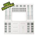 NewAge Home Bar White 9-Piece Cabinet Set