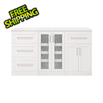 NewAge Home Bar White 4-Piece Cabinet Set