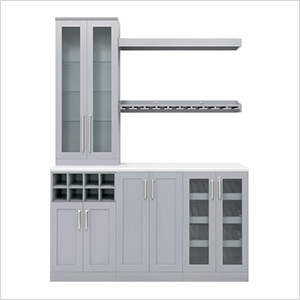 Grey 7-Piece Cabinet Set - 21"