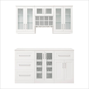 White 7-Piece Cabinet Set