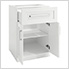 White 2-Door with Drawer Cabinet