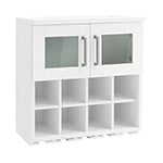 NewAge Home Bar White Wall Wine Rack Cabinet