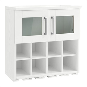 White Wall Wine Rack Cabinet