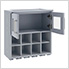 Grey Wall Wine Rack Cabinet - 21"