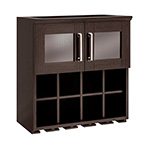 NewAge Home Bar Espresso Wall Wine Rack Cabinet