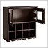 Espresso Wall Wine Rack Cabinet