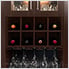 Espresso Wall Wine Rack Cabinet