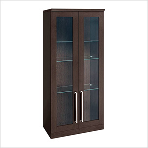 Espresso Tall Wall Cabinet