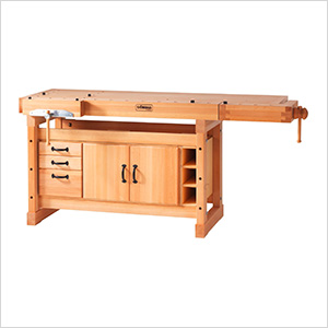 SB119 Professional Woodworking Workbench with SM05 Cabinet