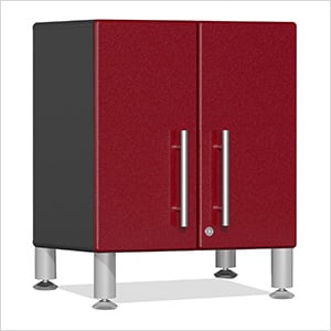 2-Door Mini Garage Cabinet in Ruby Red Metallic