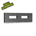 Ulti-MATE Garage Cabinets 13-Piece Garage Cabinet Kit with 2 Bamboo Worktops in Graphite Grey Metallic