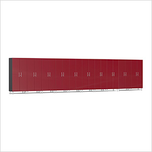 10-Piece Tall Garage Cabinet Kit in Ruby Red Metallic