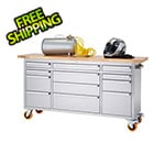 Trinity 72 in. Stainless Steel Rolling Workbench