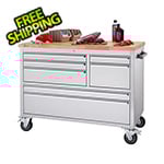 Trinity 48 in. Stainless Steel Rolling Workbench