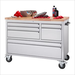 48 in. Stainless Steel Rolling Workbench