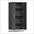 12-Piece Garage Cabinet Kit with Bamboo Worktop in Graphite Grey Metallic