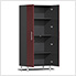 12-Piece Garage Cabinet Kit with Bamboo Worktop in Ruby Red Metallic