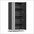 12-Piece Garage Cabinet Kit with Bamboo Worktop in Stardust Silver Metallic