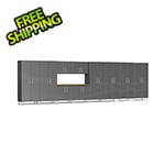 Ulti-MATE Garage Cabinets 11-Piece Garage Cabinet Kit with Bamboo Worktop in Graphite Grey Metallic