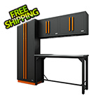 Proslat Fusion Pro 5-Piece Garage Workbench System (Orange)