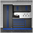 Fusion Pro 5-Piece Garage Cabinet System (Blue)