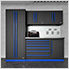 Fusion Pro 6-Piece Garage Cabinet System (Blue)