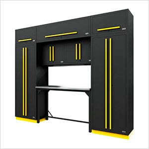 Fusion Pro 9-Piece Garage Workbench System (Yellow)