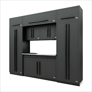 Fusion Pro 9-Piece Garage Cabinet System (Black)