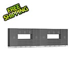 Ulti-MATE Garage Cabinets 18-Piece Cabinet Kit with Channeled Worktops in Graphite Grey Metallic