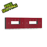 Ulti-MATE Garage Cabinets 18-Piece Garage Cabinet Kit with Channeled Worktops in Ruby Red Metallic