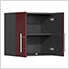 18-Piece Garage Cabinet Kit with Channeled Worktops in Ruby Red Metallic