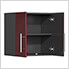 19-Piece Garage Cabinet Kit with Bamboo Worktop in Ruby Red Metallic