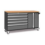 NewAge Products BOLD Series Grey Project Center with Bamboo Top