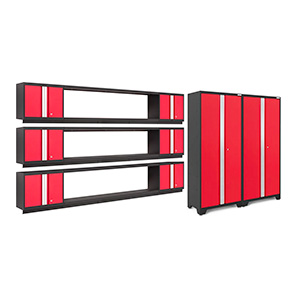 BOLD Series 3.0 Red 11-Piece Garage Cabinet Set