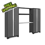 NewAge Garage Cabinets BOLD Series 3.0 Grey 4-Piece Garage Cabinet System with Stainless Worktop