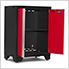 BOLD Series Red 9-Piece Garage Cabinet System with Bamboo Worktop