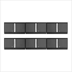 6 x BOLD Series Grey 36" Wall Cabinets