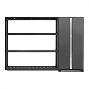 BOLD Series Grey 2-Piece Garage Cabinet System