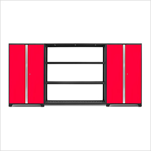 BOLD Series Red 3-Piece Garage Cabinet System