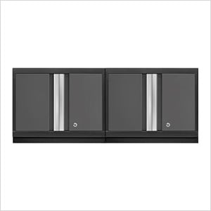 2 x BOLD Series Grey Wall Cabinets