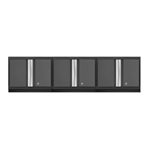 3 x BOLD Series 3.0 Grey Wall Cabinets