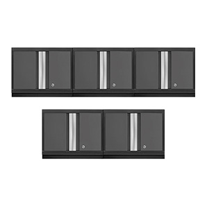 5 x BOLD Series 3.0 Grey Wall Cabinets