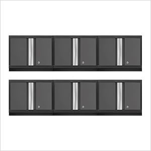 6 x BOLD Series Grey Wall Cabinets