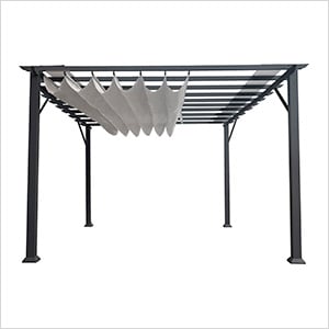 11 x 11 ft. Soft Top Aluminum Pergola (Grey Frame / Silver Canopy)